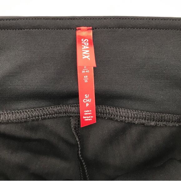 Spanx Black Shiny Faux Patent Leather Legging Size S High Waist - Picture 8 of 10